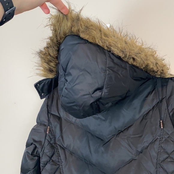 Kenneth Cole Reaction Black Down Puffer Coat Size Small - Picture 6 of 15